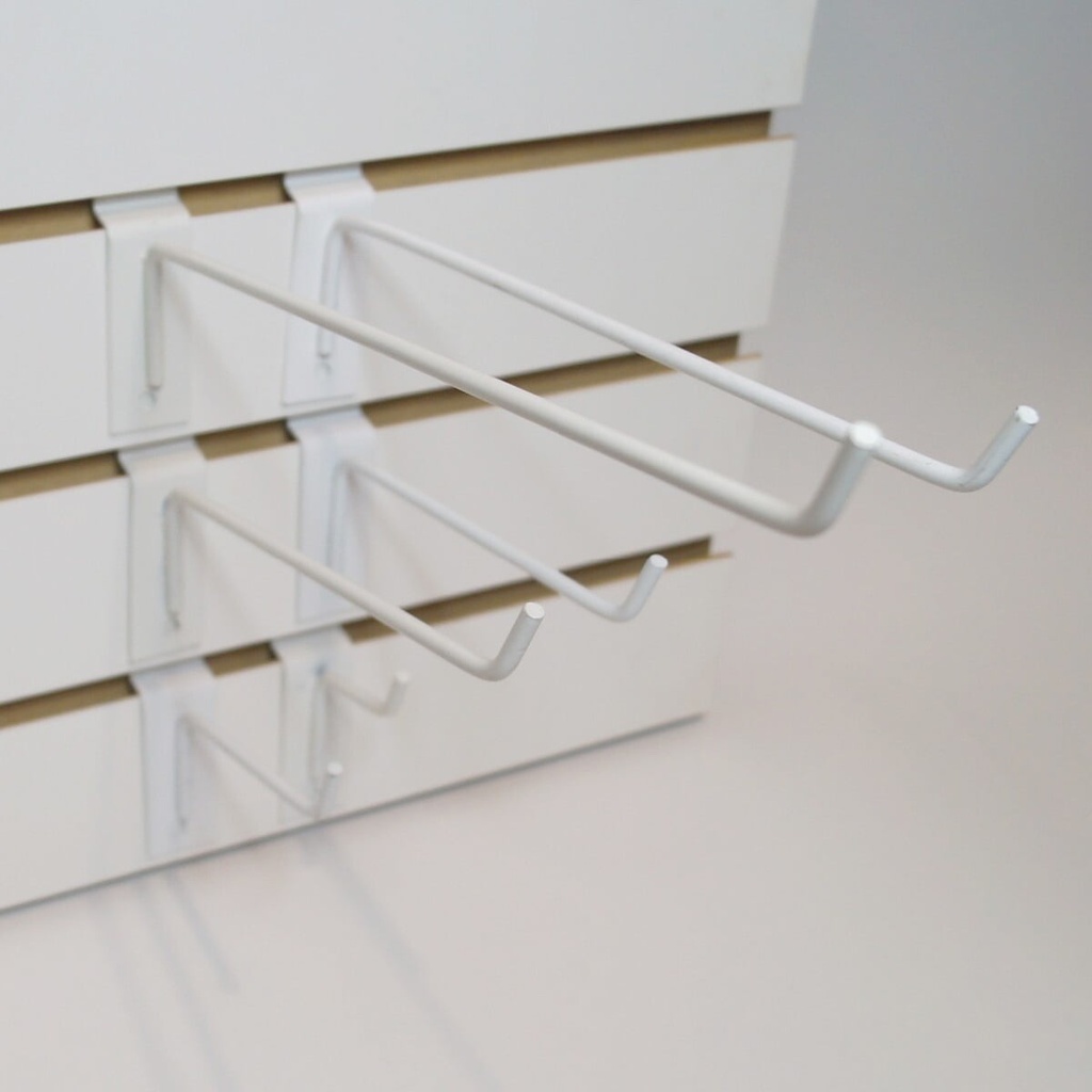 GANCHO BLANCO SLATWALL 4" EWH-H4 SM