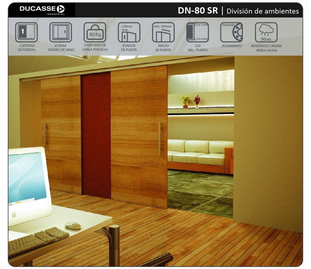 CORREDERA DN-80 SIN FRENO DUCASSE