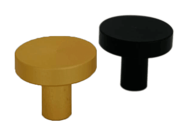 HALADOR METÁLICO BOTÓN PLANO 30 MM MATT BLACK SM