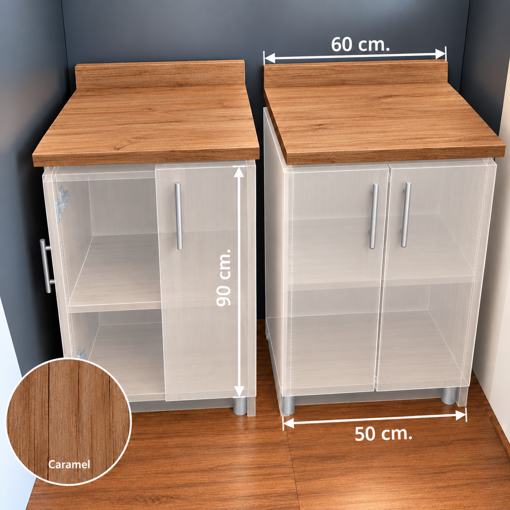 DIY TOP GABINETE BASE MOBA 50 CARAMEL