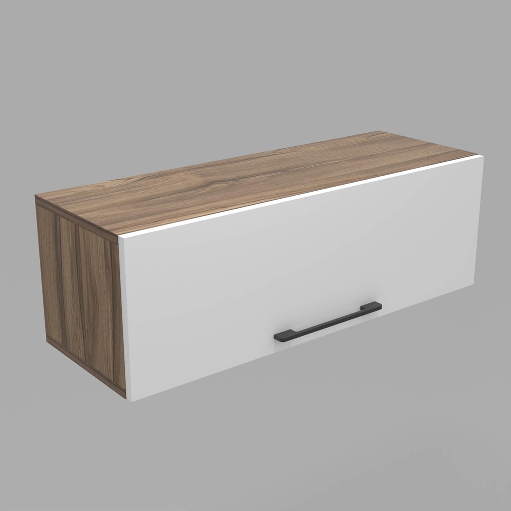 Modulo LDT 25x75x25 + puerta horizontal nogal terracota/blanco