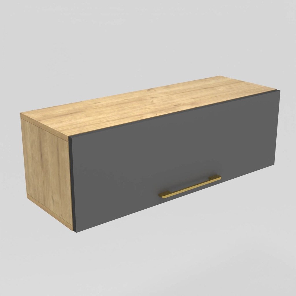 Modulo LDT 25x75x25 + puerta horizontal roble rustico/gris grafito