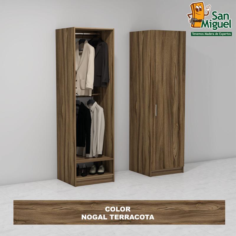 DIY CLOSET 2 COLGADORES ANCHO 60 + PUERTA NOGAL TERRACOTA
