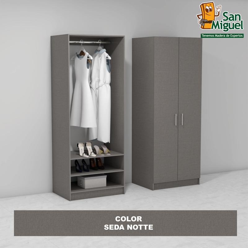 DIY CLOSET 1 COLGADOR 2 ENTREPAÑOS ANCHO 80 + 2 PUERTAS SEDA NOTTE