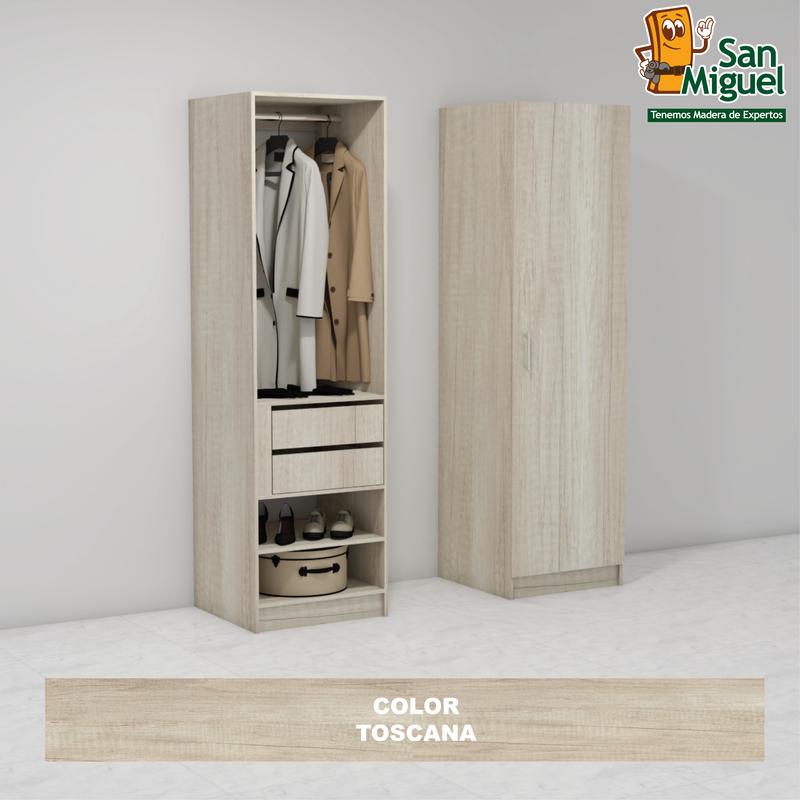 DIY CLOSET 1 COLGADOR 2 GAVETAS ANCHO 60 + PUERTA  TOSCANA