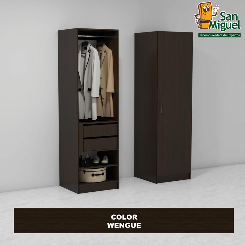 DIY CLOSET 1 COLGADOR 2 GAVETAS ANCHO 60  WENGUE