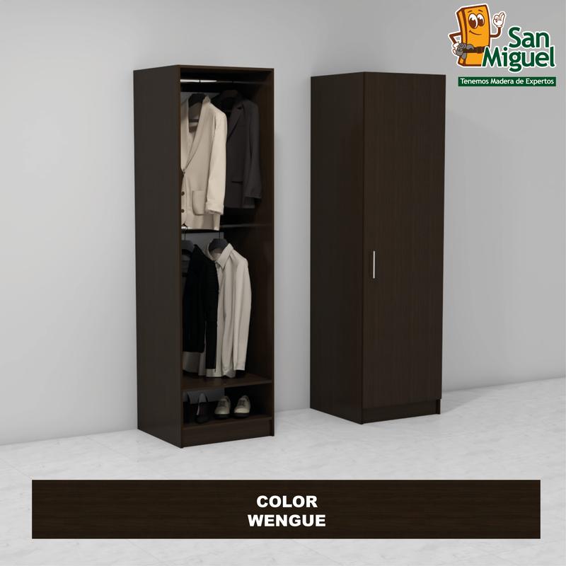 DIY CLOSET 2 COLGADORES ANCHO 60 + PUERTA  WENGUE