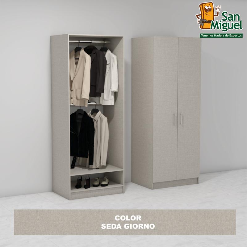 DIY CLOSET 2 COLGADORES ANCHO 80 + 2 PUERTAS  SEDA GIORNO