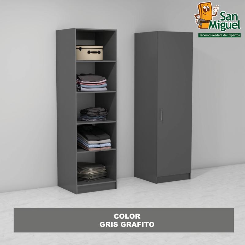 DIY CLOSET 5 ENTREPAÑOS ANCHO 60  GRIS GRAFITO