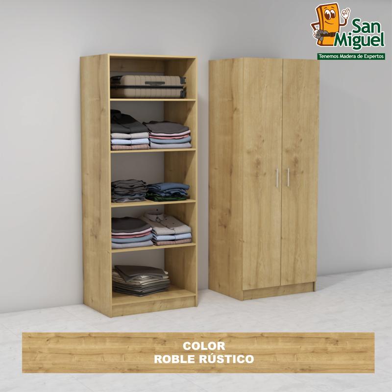 DIY CLOSET 5 ENTREPAÑOS ANCHO 80  ROBLE RUSTICO