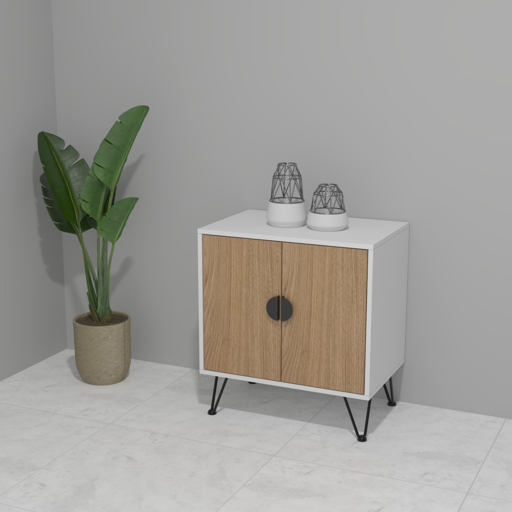 Modulo MUP Dos puertas + 1 entrepaño Blanco-Okuzai