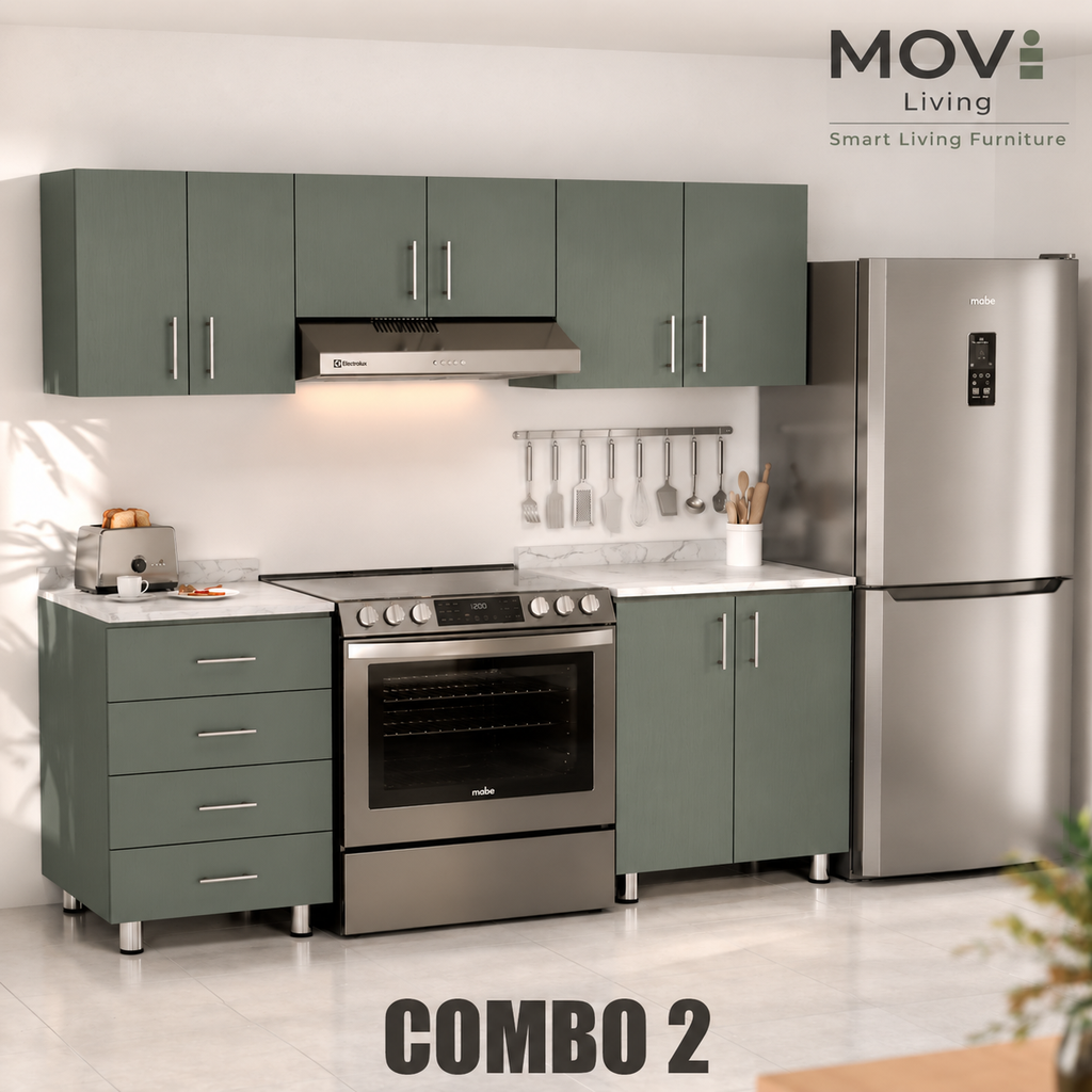 COMBO COCINA 2 5PZS ENEBRO + TOP MARMARA