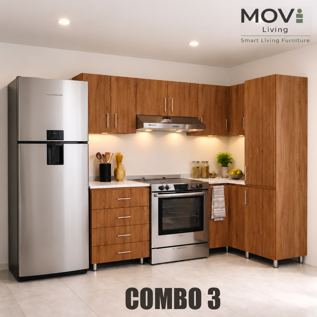 COMBO COCINA 3 8PZS CARAMEL + TOP MARMARA