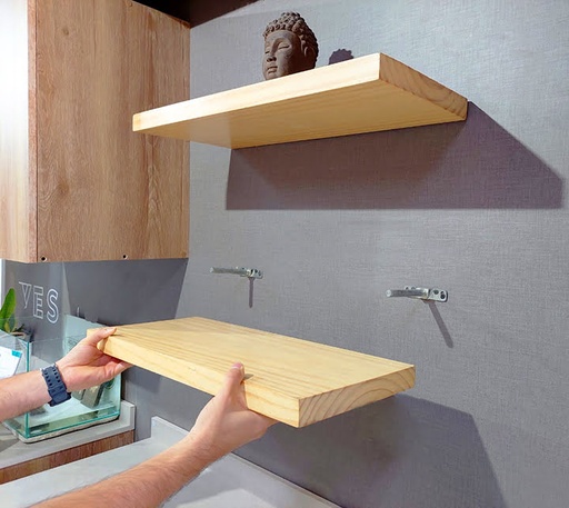 [PB11/2X10X9] PIEZA DE MADERA P/REPISAS FLOTANTES 10" ANCHO