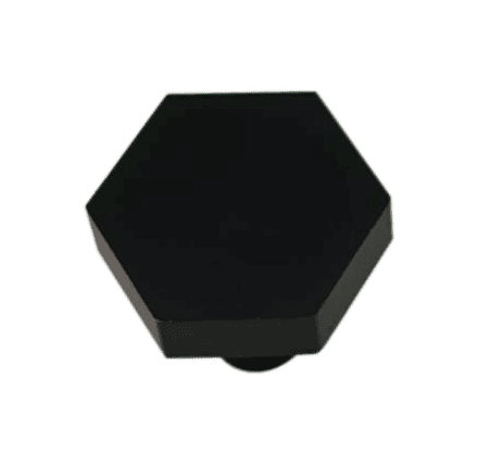 [F5-150065] HALADOR METÁLICO HEXÁGONO PLANO 28 MM MATT BLACK SM