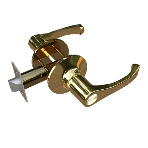 [F7-060912] CHAPA MANIJA CURVA DORMITORIO DORADO ANTIGUO TRITON