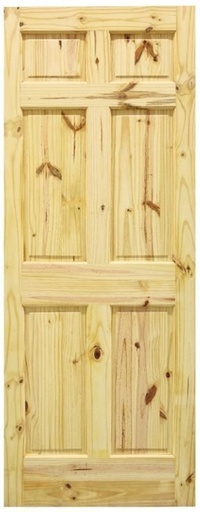 [T9-0901] PUERTA RADIATA CON NUDO 80 CM SM