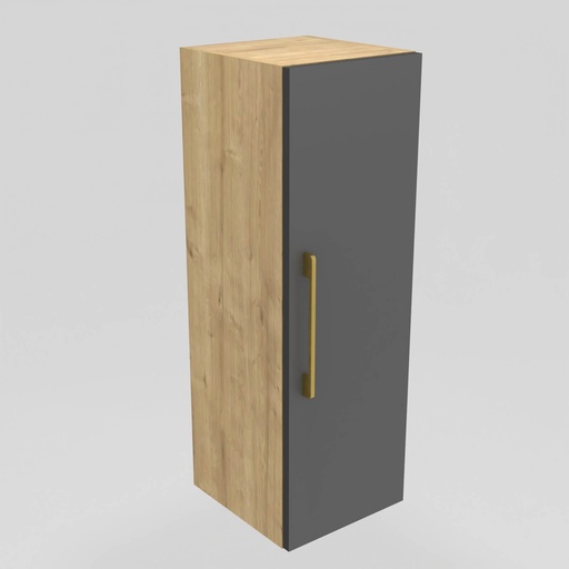 [CCMO-11] Modulo LDT 25x75x25 + 2 entrepaños + puerta vertical roble rustico/gris grafito