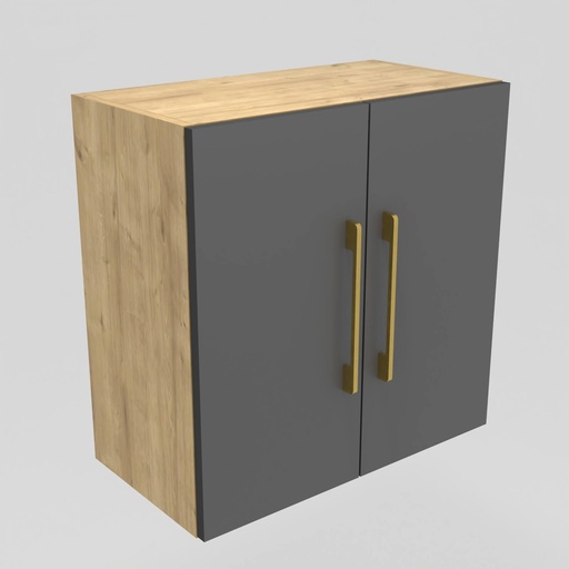 [CCMO-15] Modulo LDT 50x50x25 + entrepaño + 2 puertas roble rustico/gris grafito