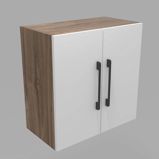 [CCMO-37] Modulo LDT 50x50x25 + entrepaño + 2 puertas nogal terracota/blanco