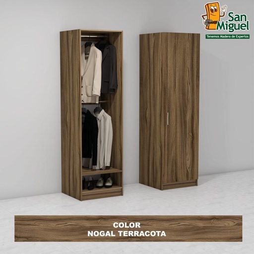 [CCCL-1301] DIY CLOSET 2 COLGADORES ANCHO 60 + PUERTA NOGAL TERRACOTA