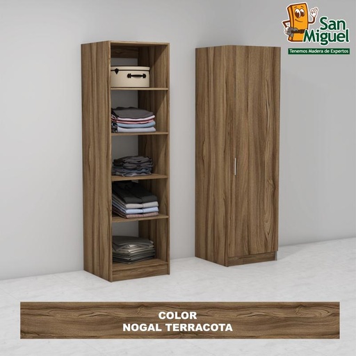 [CCCL-2101] DIY CLOSET 5 ENTREPAÑOS ANCHO 60 + PUERTA NOGAL TERRACOTA