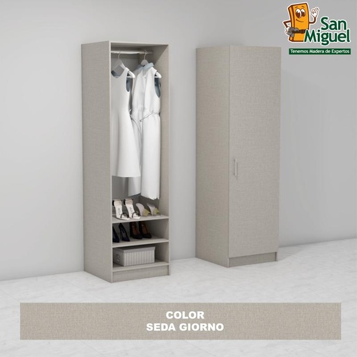 [CCCL-0106] DIY CLOSET 1 COLGADOR 2 ENTREPAÑOS ANCHO 60 + PUERTA SEDA GIORNO