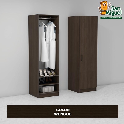 [CCCL-0203] DIY CLOSET 1 COLGADOR 2 ENTREPAÑOS ANCHO 60 WENGUE
