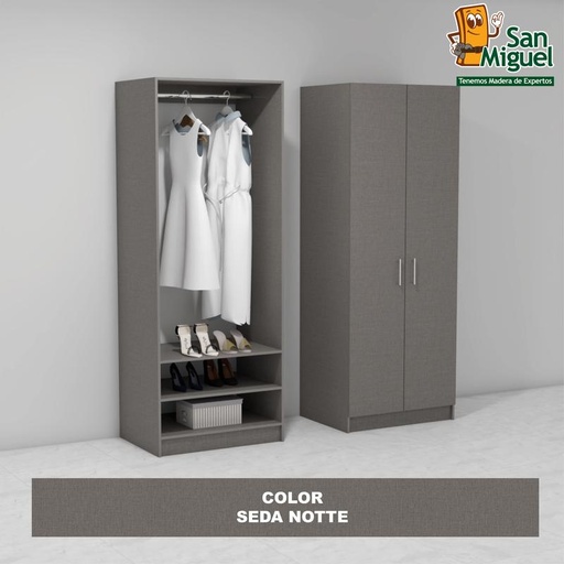 [CCCL-0409] DIY CLOSET 1 COLGADOR 2 ENTREPAÑOS ANCHO 80  SEDA NOTTE