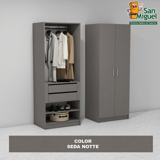 [CCCL-0809] DIY CLOSET 1 COLGADOR 2 GAVETAS ANCHO 80  SEDA NOTTE