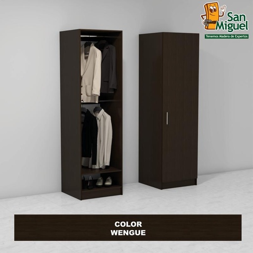 [CCCL-1303] DIY CLOSET 2 COLGADORES ANCHO 60 + PUERTA  WENGUE