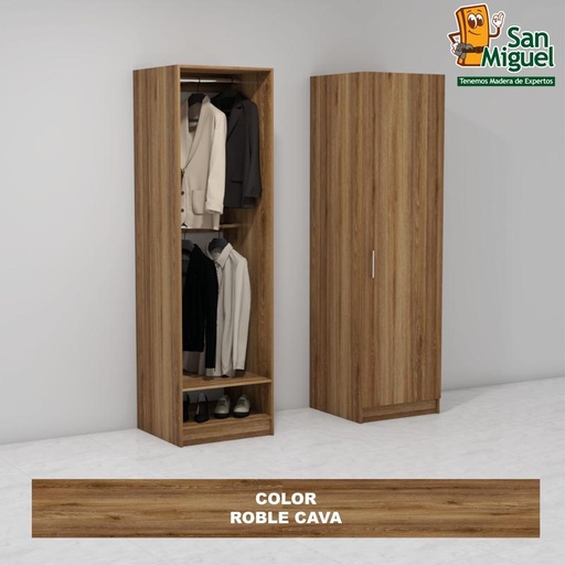 [CCCL-1304] DIY CLOSET 2 COLGADORES ANCHO 60 + PUERTA  ROBLE CAVA