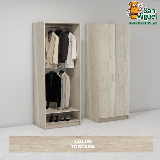 [CCCL-1508] DIY CLOSET 2 COLGADORES ANCHO 80 + 2 PUERTAS  TOSCANA