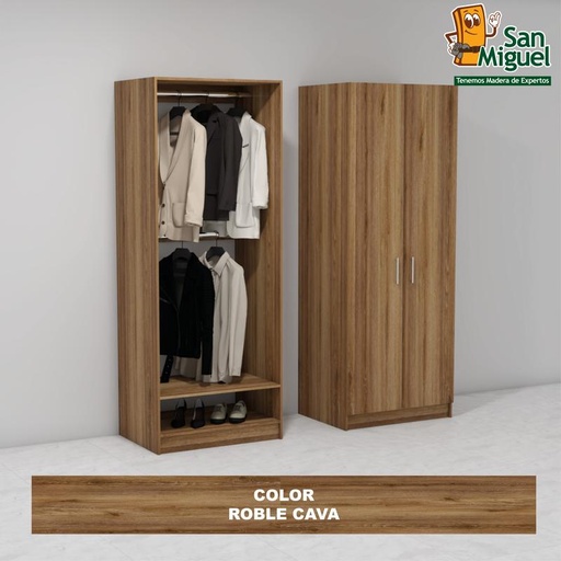 [CCCL-1604] DIY CLOSET 2 COLGADORES ANCHO 80  ROBLE CAVA