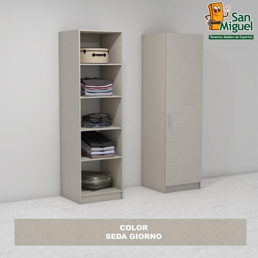 [CCCL-2106] DIY CLOSET 5 ENTREPAÑOS ANCHO 60 + PUERTA  SEDA GIORNO
