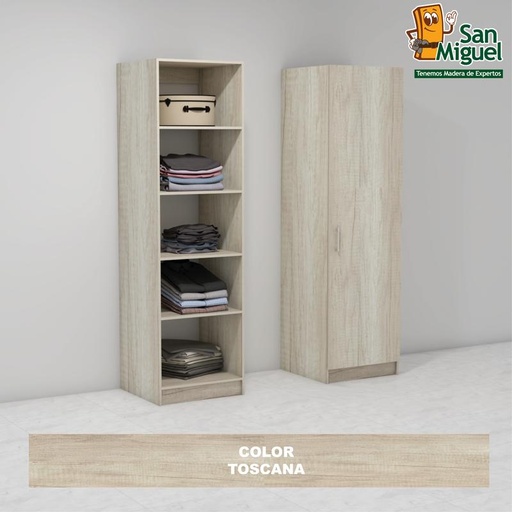 [CCCL-2108] DIY CLOSET 5 ENTREPAÑOS ANCHO 60 + PUERTA  TOSCANA