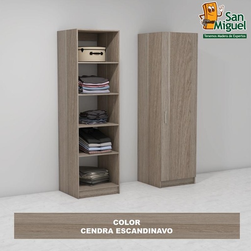 [CCCL-2110] DIY CLOSET 5 ENTREPAÑOS ANCHO 60 + PUERTA  ESCANDINAVO