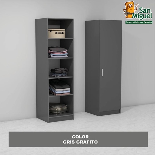 [CCCL-2207] DIY CLOSET 5 ENTREPAÑOS ANCHO 60  GRIS GRAFITO