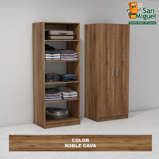 [CCCL-2404] DIY CLOSET 5 ENTREPAÑOS ANCHO 80  ROBLE CAVA